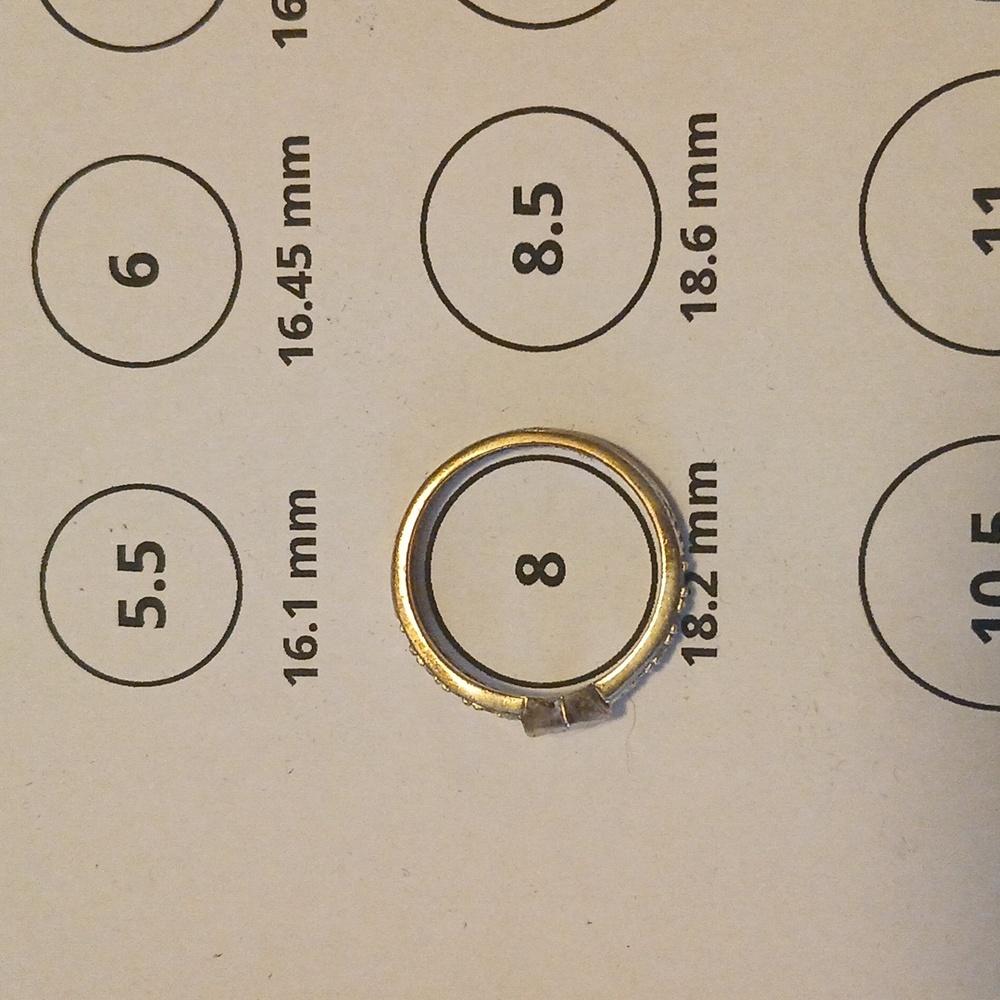 Silver Stackable Cz 3 Ring Set Size 8 - image 7